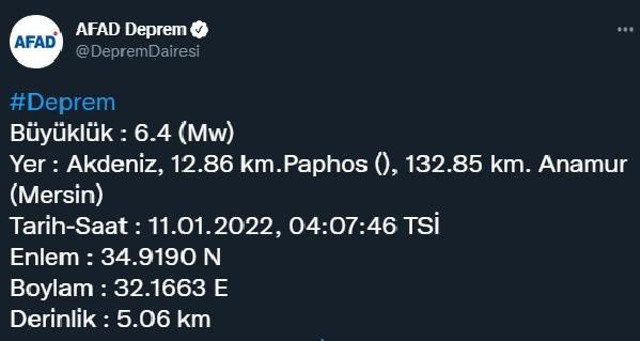 Deprem oldu Kıbrıs, Antalya, Mersin, Adana ve Konya fena sallandı! Tsunami tehlikesi var - Resim: 0