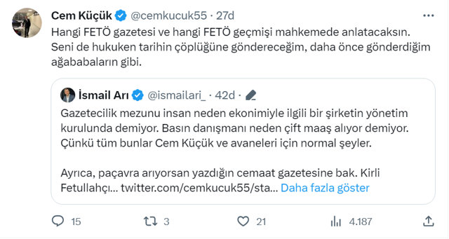 Cem Küçük ile Birgün muhabiri birbirine girdi! Hakaretler havada uçuştu! Konu Mehmet Şimşek'in danışmanı... - Resim: 2