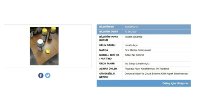 Bakanlık uyardı, güvensiz buldu: Zararlı temizlik ürünü toplatılıyor - Resim: 0