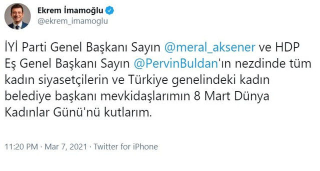 Meral Akşener'den Ekrem İmamoğlu'nun paylaşımına ilk yorum - Resim: 0