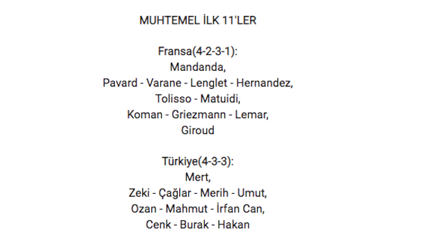 Fransa Türkiye maçı canlı yayın saat kaçta hangi kanalda - Resim: 0