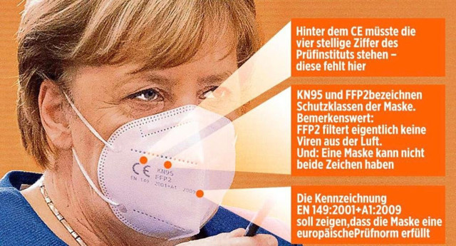 Almanya Başbakanı Merkel'in maskesi sahte çıktı! Rezaletin büyüğüne bak - Resim: 0