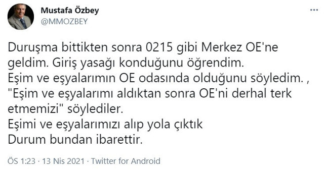 Bildirici emekli amirallerden Mustafa Özbey orduevine alınmadı! - Resim: 0