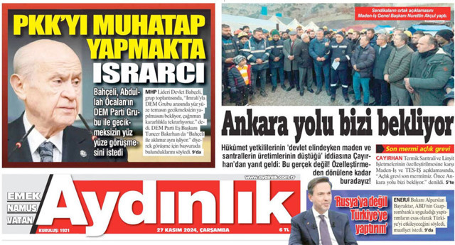 İki gazeteden Bahçeli'ye tepki! Yanıt Türkgün gazetesinden geldi - Resim: 0