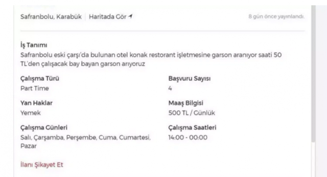 İş ilanı sosyal medyada tepkiye yol açtı! Haftada 6 gün, günde 10 saat çalışacak kişiye bu maaş... - Resim: 0