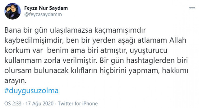Liseli Feyzanur 7 kattan atladı mı atıldı mı! 4 ay önceki 'intihar etmem' paylaşımı olay - Resim: 1