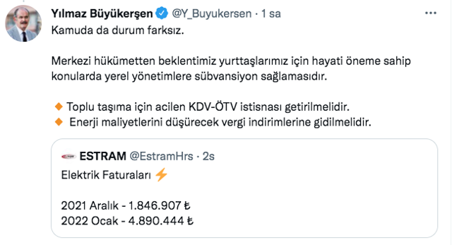 Tunç Soyer elektrik faturasını cama astı! Yılmaz Büyükerşen de faturasını paylaştı - Resim: 1