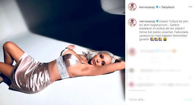 Merve Sanay koltuk altı kıllarını gösterdi! İğrenç paylaşıma bakın - Resim: 2