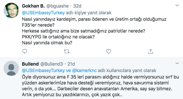 ABD'den şehit twiti! Bari parasını ödediğimiz F35'leri verin vicdansızlar - Resim: 2
