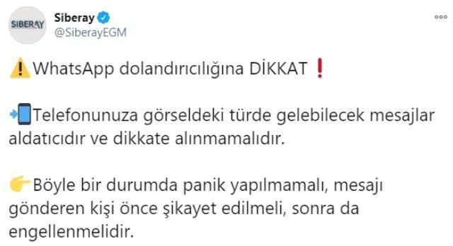 Emniyet, WhatsApp mesajını örnek gösterip uyarıda bulundu - Resim: 0