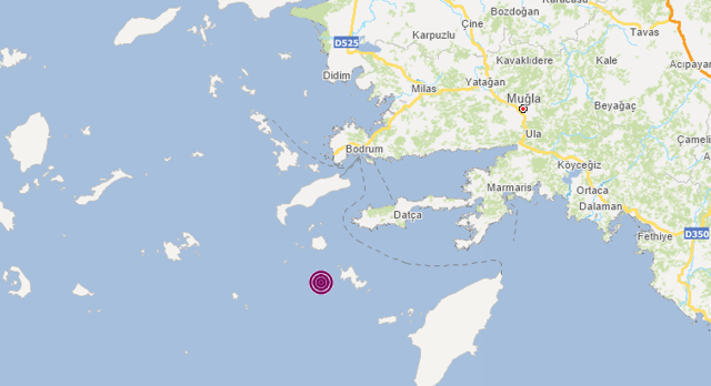 Muğla Datça açıklarında 4.4 büyüklüğünde deprem - Resim: 0