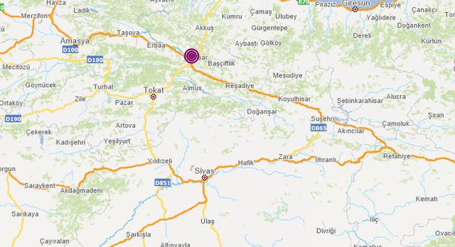 Tokat Niksar'da 4.3 büyüklüğünde deprem - Resim: 0