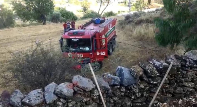 Mersin'deki yangın ormana ramak kala söndürüldü - Resim: 0