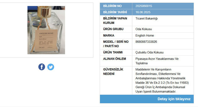 Bakanlıktan, English Home'un ürünü için toplatma kararı - Resim: 0