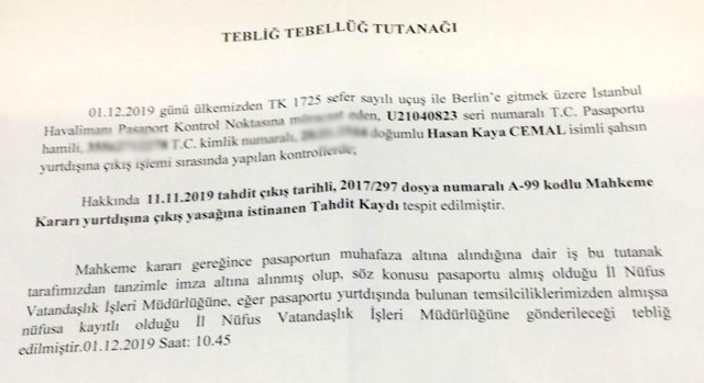 Gazeteci Hasan Cemal'in  pasaportuna el konuldu - Resim: 0