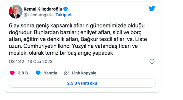 Kılıçdaroğlu'ndan dikkat çeken af açıklaması: Birçok başlıkta af gündemimizde - Resim: 0