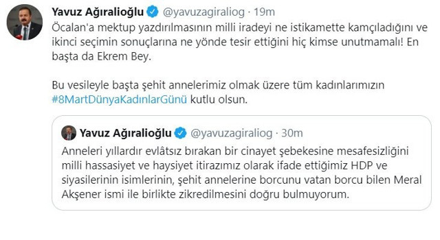Ekrem İmamoğlu’nun paylaşımına İYİ Partili Yavuz Ağıralioğlu’ndan sert tepki - Resim: 0