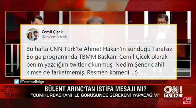 CNN Türk'ün tweet hatası olay! Canlı yayında Cemil Çiçekler karıştı - Resim: 0