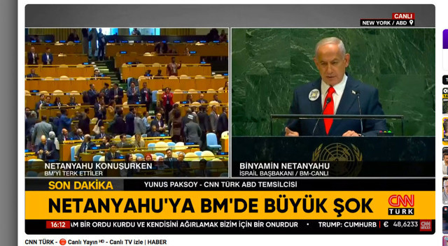 İsrail Başbakanı Netanyahu'ya BM'de büyük şok - Resim: 0