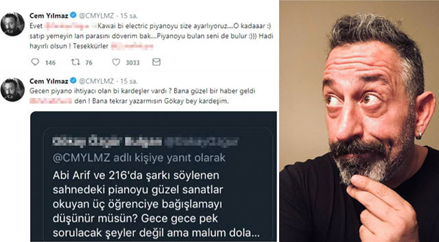 Cem Yılmaz yine kırdı geçirdi! Piyano isteyen takipçisine olay cevap - Resim: 2