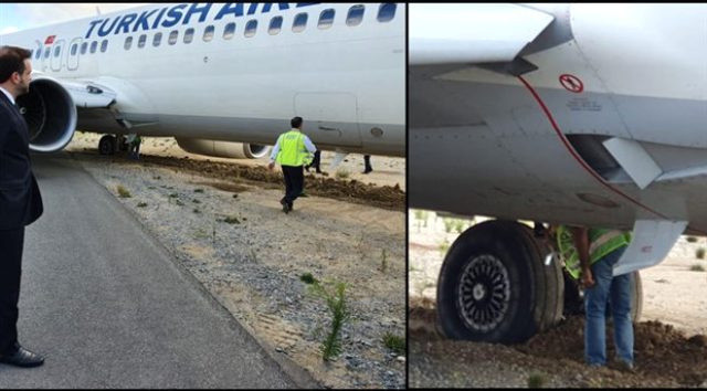 THY uçağı taksi yolundan çıktı büyük panik yaşandı - Resim: 0