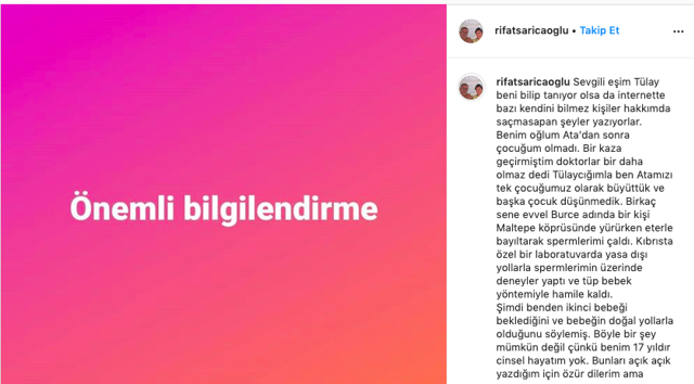 Spermi çalınan Rıfat Sarıcaoğlu'nun eşi Tülay Sarıcaoğlu kimdir? - Resim: 1