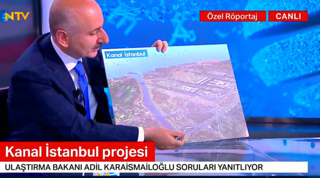 Ulaştırma Bakanı Adil Karaismailoğlu Kanal İstanbul'un bire bir ölçeğinde resmini ilk kez paylaştı - Resim: 1