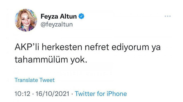 CHP'li Feyza Altun: AK Partili herkesten nefret ediyorum tweeti hemen sildi kendimden utanıyorum - Resim: 0