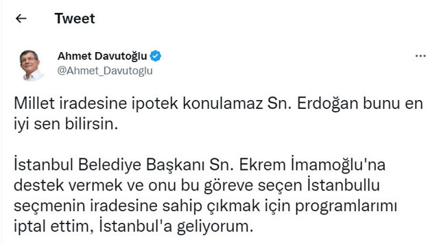 Ahmet Davutoğlu Saraçhane'den bombaladı: "Sizin tehditlerinize boyun eğmedik, eğmeyeceğiz" - Resim: 0