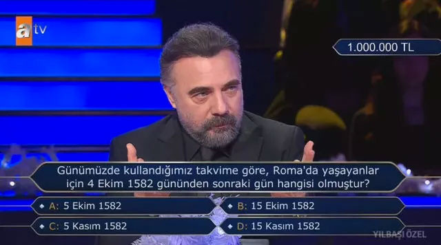 Kim Milyoner Olmak İster'de Oktay Kaynarca 1 milyonluk soruyu açtırdı - Resim: 0