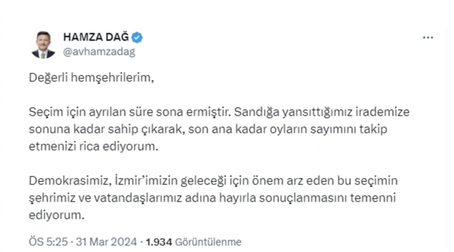 Hamza Dağ, sosyal medyadan vatandaşlara seslendi - Resim: 0