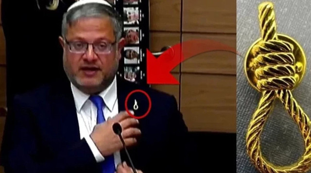 İsrailli bakandan skandal rozet! İdam oylamasına böyle geldi... - Resim: 0