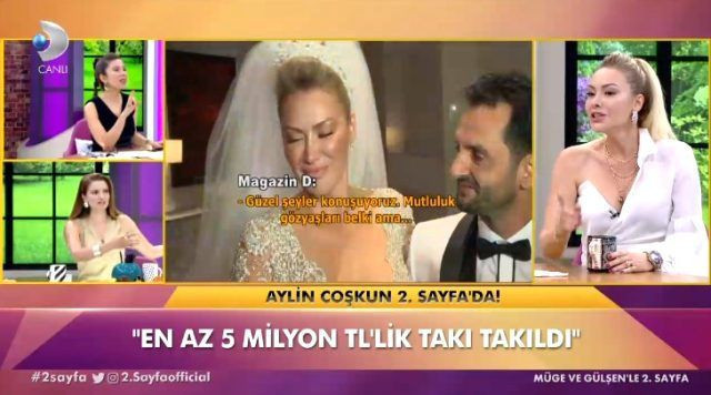 Aylin Coşkun'un düğün itirafı! Eşiyle ona takılan altınlardan kolları kanamış - Resim: 3