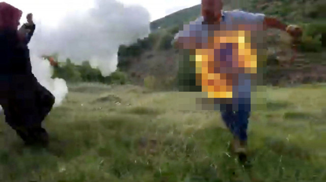 Çankırı'da hükümlü teslim olmamak için kendini ateşe verdi - Resim: 1