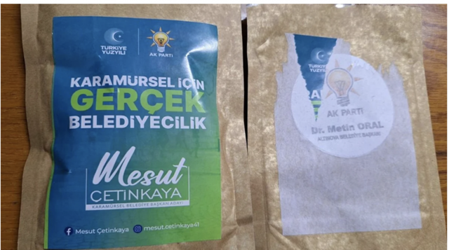 AK Partili adayın dağıttığı kahvenin altından başka adayın ismi çıktı - Resim: 0