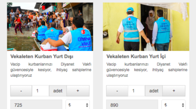 Diyanet vekaleten kurbanlık bağışı kaç para 2019 fiyatı yurtiçi/yurtdışı - Resim: 0