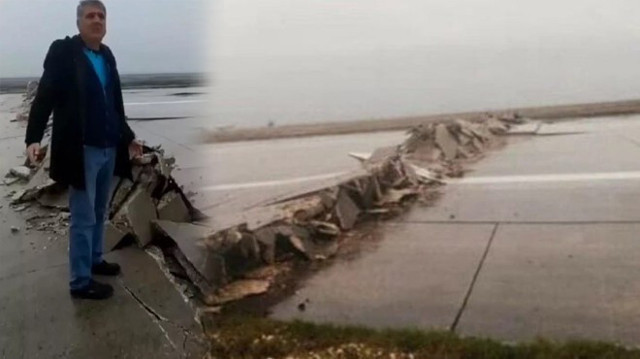 Dev çatlaklar oluşmuştu! Hatay Havalimanı pistinde son durum - Resim: 0