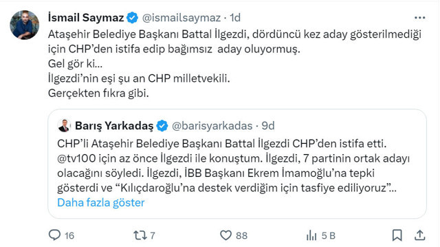 CHP'li Battal İlgezdi istifa etti: Kılıçdaroğlu’na destek verdiğim için tasfiye ediliyoruz - Resim: 0