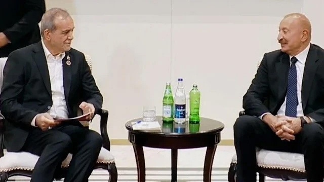 Pezeşkiyan ve Aliyev Türkçe sohbet etti! İki liderin "su" diyaloğu gündem oldu - Resim: 0