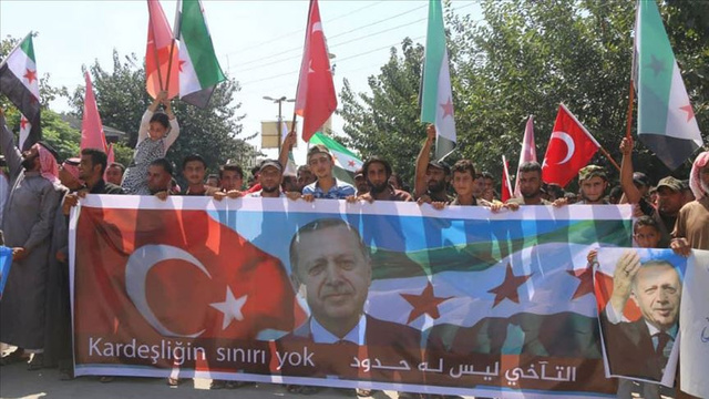 Afrin'de Türkiye'ye teşekkür yürüyüşü - Resim: 0