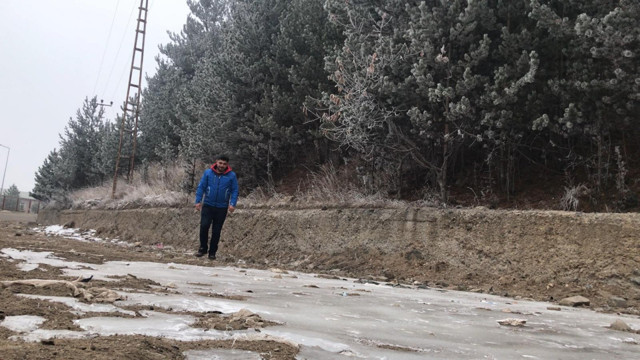 Kars Sarıkamış soğuktan kırağı tuttu sular dondu - Resim: 0