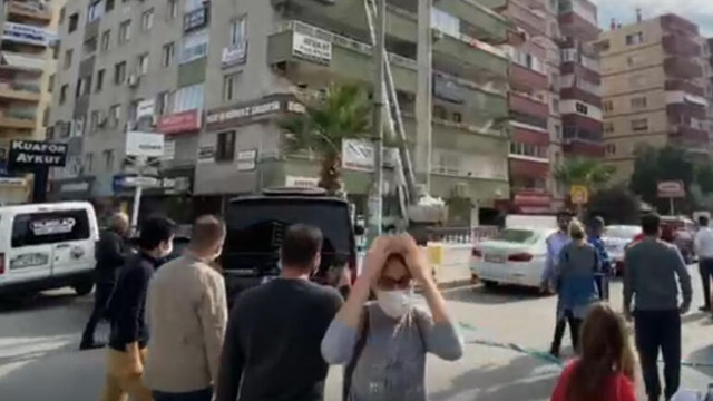 İzmir'de binaya girdiler çatırdama sesiyle büyük panik yaşandı! Yine aynı müteahhit - Resim: 0