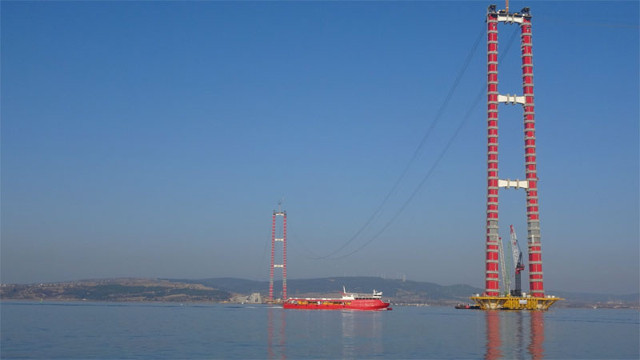 1915 Çanakkale Köprüsü’nün ilk ‘mega blok’ tabliyesi Çanakkale'ye geldi - Resim: 0