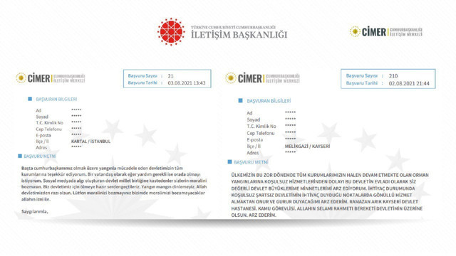 Fahrettin Altun CİMER'e orman yangınları için yağan mesajları paylaştı - Resim: 1