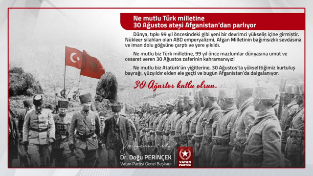 Doğu Perinçek'ten Afganistanlı 30 Ağustos mesajı: 30 Ağustos ateşi Afganistan'dan parlıyor! - Resim: 0