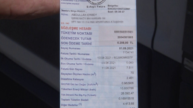 İstanbul'da evine yaz günü 5 bin 208 liralık doğalgaz faturası geldi! Önce öde sonra itiraz et - Resim: 0