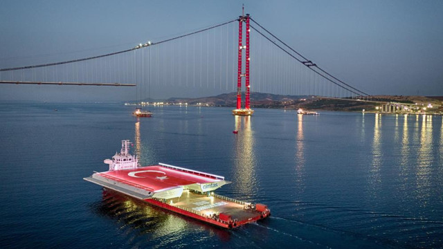 1915 Çanakkale Köprüsü'ne son tabliye bloğu sevkiyatı gerçekleştirildi - Resim: 1