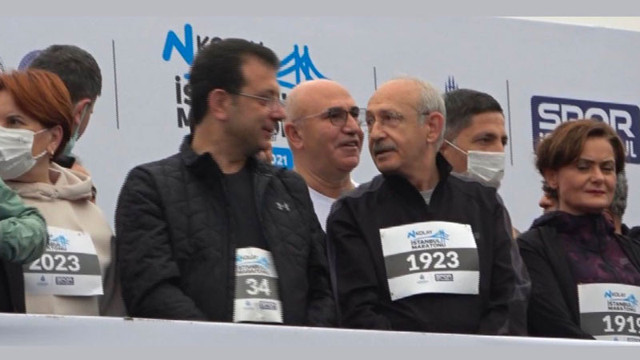 İstanbul Maratonu'nda Millet İttifakı liderleri göğüs numaralarıyla mesaj verdi! - Resim: 1