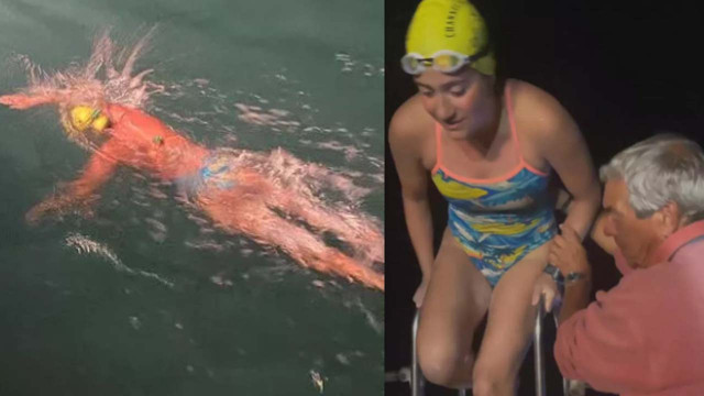 Aysu Türkoğlu, Manş Denizi'ni geçen en genç yüzücü oldu - Resim: 0