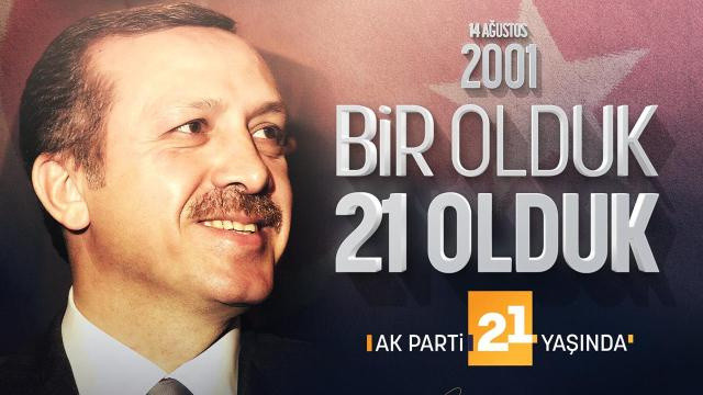 Cumhurbaşkanı Erdoğan'dan AK Parti'nin 21'inci yılı paylaşımı: "Bir olduk, 21 olduk" - Resim: 0